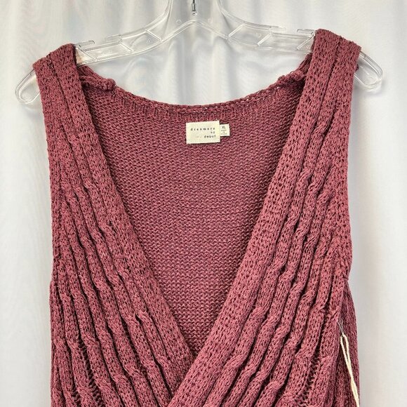 Dreamers by Debut Womens Rosewood Sleeveless Surplice Neck Sweater Size XL - Picture 3 of 11
